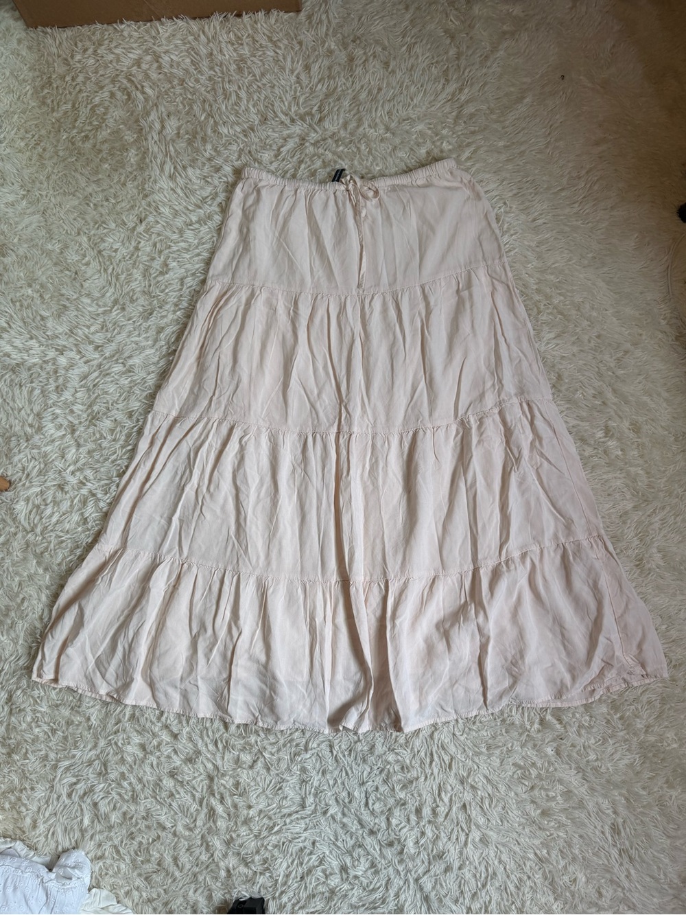 Brandy Melville Pink Tiered Maxi Skirt